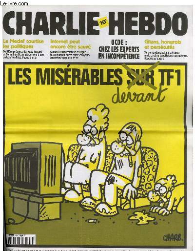 CHARLIE HEBDO N429 - LES MISERABLES DEVANT TF1