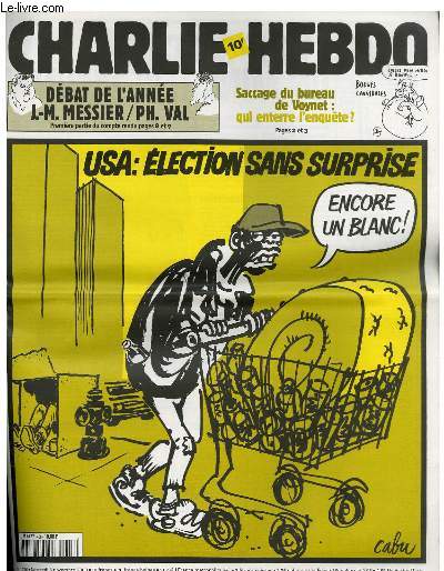 CHARLIE HEBDO N438 - USA : ELECTION SANS SURPIRSE 