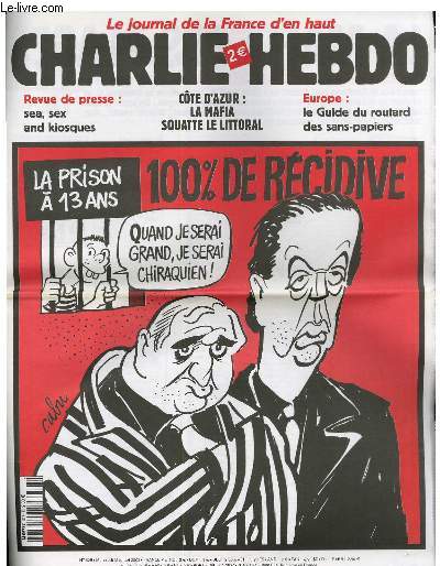CHARLIE HEBDO N528 - LA PRISON A 13 ANS : 100% DE RECIDIVE 