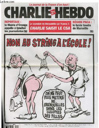 CHARLIE HEBDO N590 - NON AU STRING A L'ECOLE 