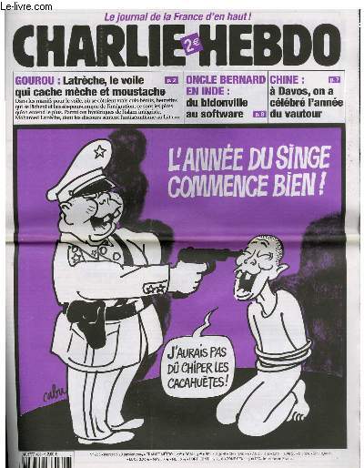 CHARLIE HEBDO N606 - L'ANNEE DU SINGE COMMENCE BIEN ! 