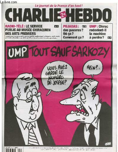 CHARLIE HEBDO N609 - UMP TOUT SAUF SARKOZY 