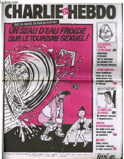 CHARLIE HEBDO N654 - RAZ DE MAREE EN ASIE DU SUD EST : UN SEAU D'EAU FROIDE SUR LE TOURISME SEXUEL !