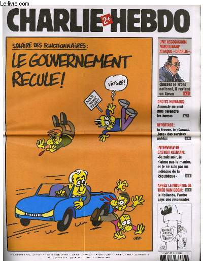 CHARLIE HEBDO N665 - SALAIRE DES FONCTIONNAIRES: LE GOURVERNEMENT RECULE !