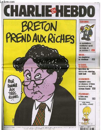 CHARLIE HEBDO N697 - BRETON PREND AUX RICHES 