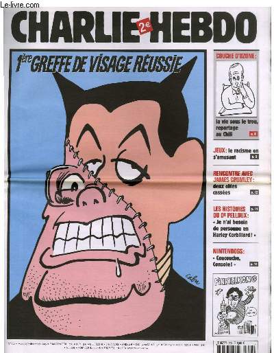 CHARLIE HEBDO N703 - 1ERE GREFFE DE VISAGE REUSSIE