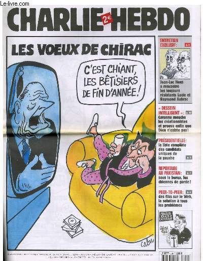 CHARLIE HEBDO N706 - LES VOEUX DE CHIRAC 