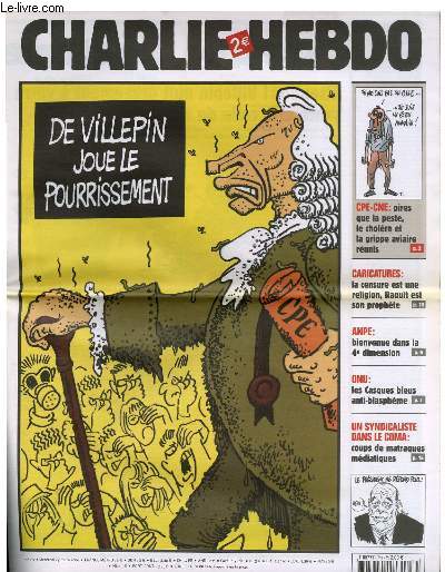 CHARLIE HEBDO N719 - DE VILLEPIN JOUE LE POURRISSEMENT