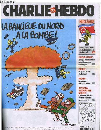 CHARLIE HEBDO N748 - LA BANLIEUE DU NORD A LA BOMBE !