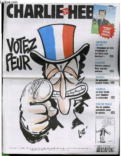 CHARLIE HEBDO N774 - VOTEZ PEUR