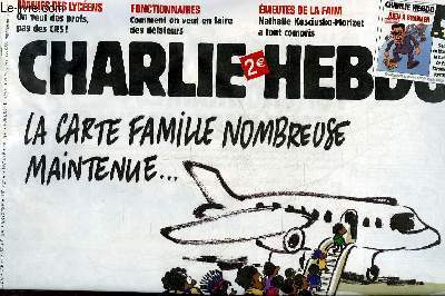 CHARLIE HEBDO N826 - LA CARTE FAMILLE NOMBREUSE MAINTENUE ET ETENDUE AU CHARTER