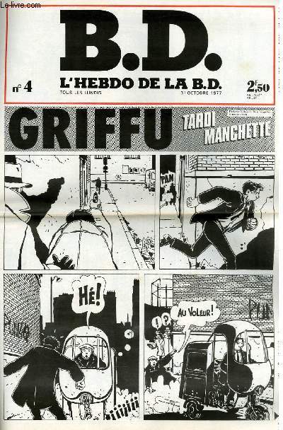 B.D. L'HEBDO DE LA B.D. N4 - GRIFFU TARDI MANCHETTE