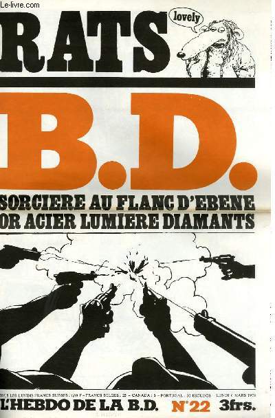 B.D. L'HEBDO DE LA B.D. N22 - SORCIERE AU FLANC D'EBENE OR ACIER LUMIERE DIAMANTS