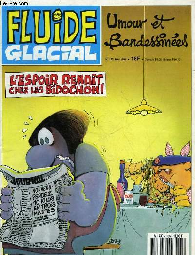 FLUIDE GLACIAL MAGAZINE UMOUR ET BANDESSINES N155