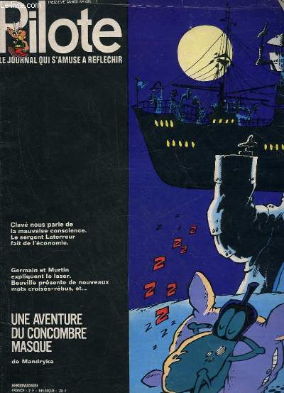 PILOTE N 626 - UNE AVENTURE DU CONCOMBRE MASQUE - LE JOURNAL QUI S'AMUSE A REFLECHIR