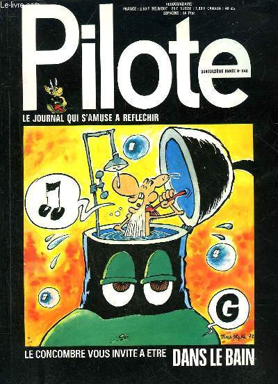 PILOTE N646 - LE CONCOMBRE VOUS INVITE A ETRE DANS LE BAIN - LE JOURNAL QUI S'AMUSE A REFLECHIR