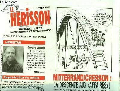MARIUS L'EPATANT HERISSON N2359 - MITTERAND/CRESSON : LA DESCENTE AUX AFFAIRES !