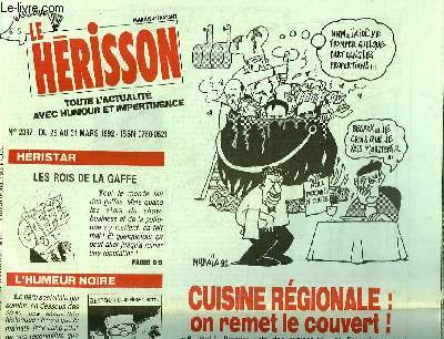 MARIUS L'EPATANT HERISSON N2397 - CUISINE REGIONALE : ON REMET LE COUVERT !