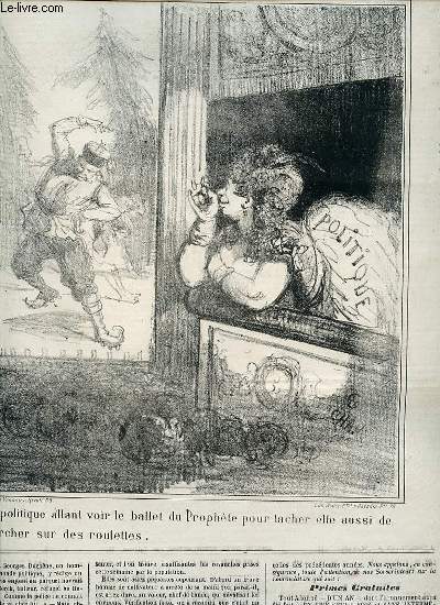 LE CHARIVARI - TRENTE-HUITIEME ANNEE. Bulletin politique par Pierre Vron / Les dmnagemens par Paul Girard / La leon par Arthur Arnould / Courrier de Paris par Henry Fouquier / Nouvelles grandes primes extraordinaires pour 1869 par G. Guillemot ETC.