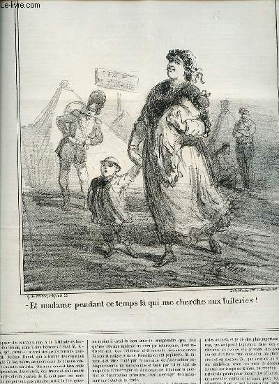 LE CHARIVARI - TRENTE-HUITIEME ANNEE. Bulletin politique par Pierre Vron / Les prochaines croix par Eugne Pags / Courrier de bade par E. Villiers / Courrier de Paris par Henry Fouquier ETC.