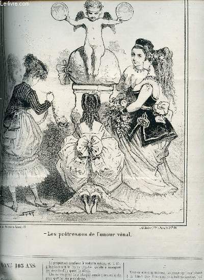 LE CHARIVARI - TRENTE-HUITIEME ANNEE. Bulletin politique par Pierre Vron / L'arme noire par Alfred Bougeart / Carillon par Jehan Valter / Nouveaux portraits-cartes : le baron Charles Dupin, snateur par G. Guillemot / La France dans 103 ans ETC.