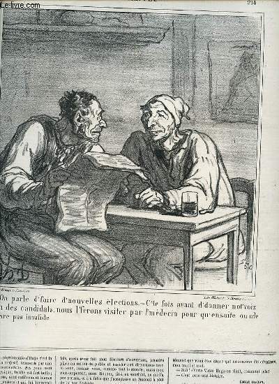 LE CHARIVARI - TRENTE-HUITIEME ANNEE. Bulletin politique par Pierre Vron / Une pice difficile  monter par E. Villiers / Une visite  Victor Hugo par Emile Daclin / Carillon par P. Girard / Panthon de poche des clbrits contemporaines (L) par Maret.