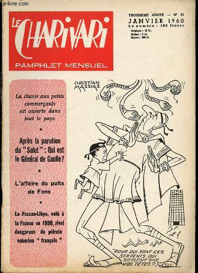 LE CHARIVARI N21 -TROISIEME ANNEE. 