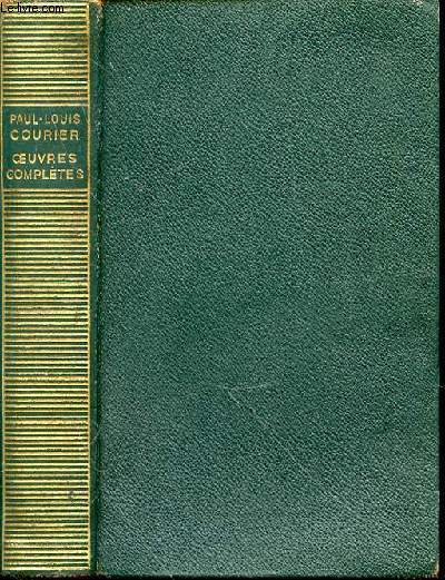 OEUVRES COMPLETES - TEXTE ETABLI ET ANNOTE PAR MAURICE ALLEM.