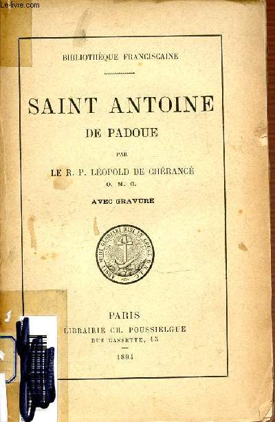 SAINT ANTOINE DE PADOUE - BIBLIOTHEQUE FRANCISCAINE.