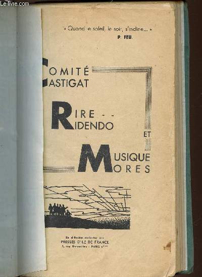 COMITE CASTIGAT RIRE RIDENDO ET MUSIQUE MORES.