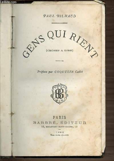 GENS QUI RIENT (CHOSES A DIRE).