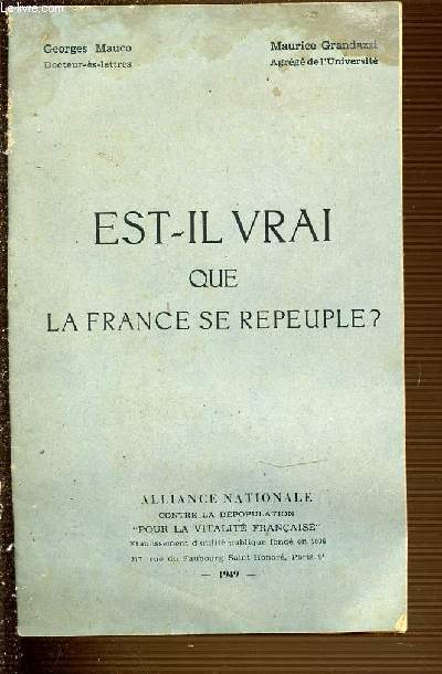 EST-IL VRAI QUE LA FRANCE SE REPEUPLE ?