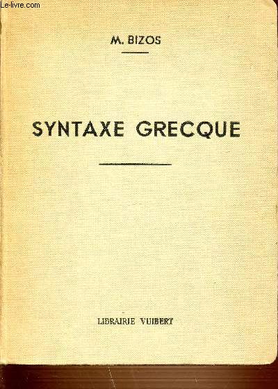 SYNTAXE GRECQUE.