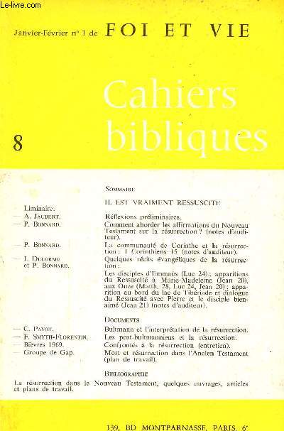 CAHIERS BIBLIQUES N8 - JANVIER-FEVRIER N1 DE FOI ET VIE.