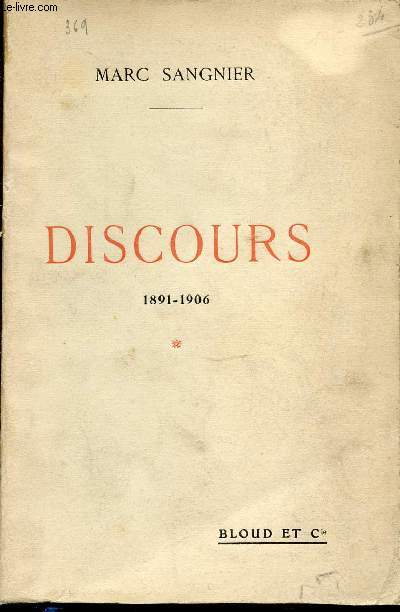 DISCOURS 1891-1906.