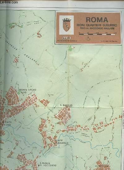 CARTE - ROMA : NUOVA PIANTA TURISTICA : ROMA AL RACCORDO ANULARE, PIANTA DEL CENTRO STORICO, MAPPA DEL VATICANO, TUTTE LE CATACOMBE, STRADARIO COMPLETO, INDIRIZZI UTILI, ETC. DIMENSION : 115 x 69 cm environ.