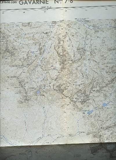 CARTE DE FRANCE 1/25000 - GAVARNIE - NOS. 7-8. DIMENSION : 54 x 72 cm environ.