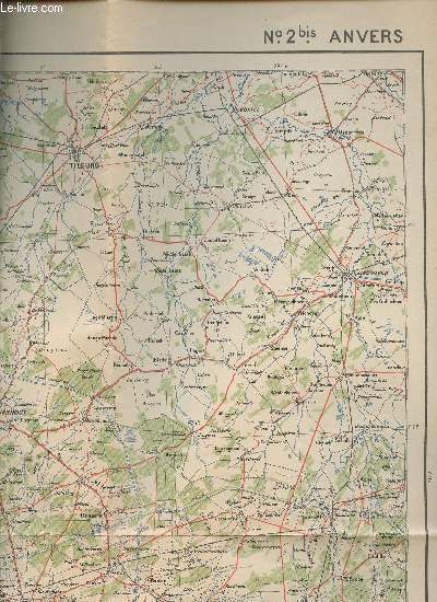 CARTE DE FRANCE ET DES FRONTIERES (TYPE 1912) - N2BIS ANVERS - DIMENSION : 78 x 55 cm environ.
