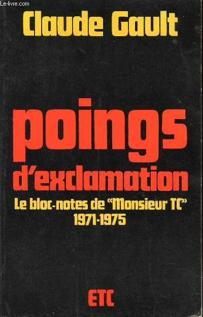 POINGS D'EXCLAMATION - LE BLOC NOTES DE 
