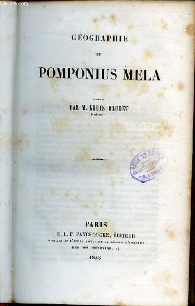 GEOGRAPHIE DE POMPONIUS MELA.