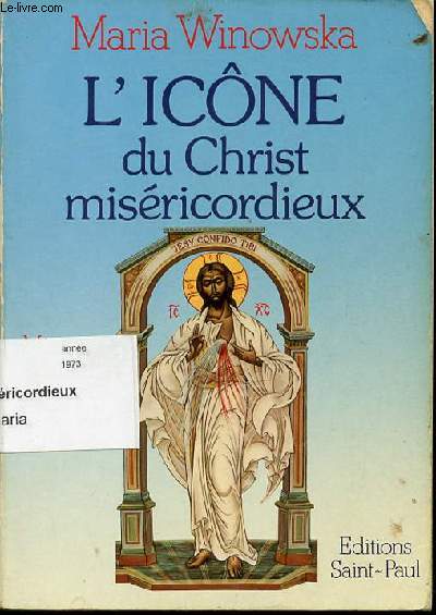 L'ICONE DU CHRIST MISERICORDIEUX.