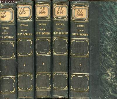 OEUVRES CHOISIES DE E. SCRIBE EN 5 TOMES (1+2+3+4+5).