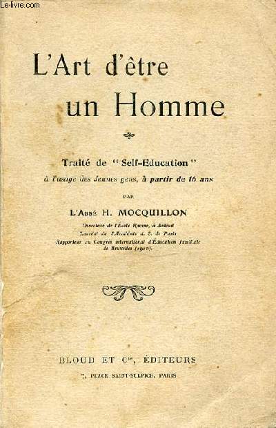 L'ART D'ETRE UN HOMME - TRAITE DE 