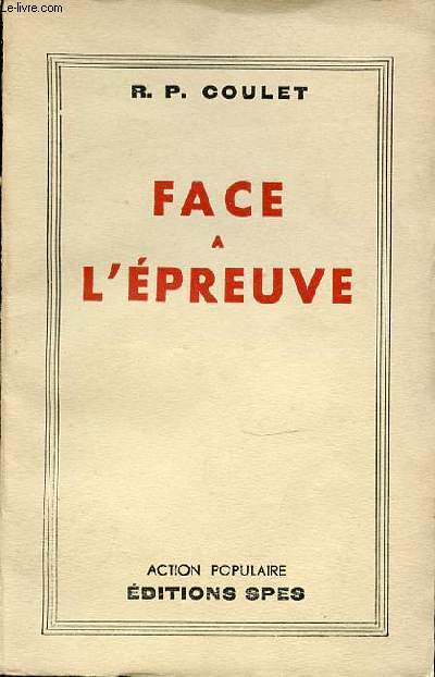 FACE A L'EPREUVE.