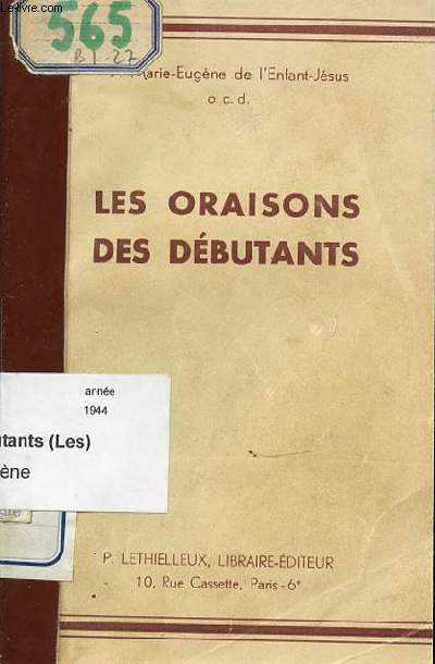 LES ORAISONS DES DEBUTANTS.