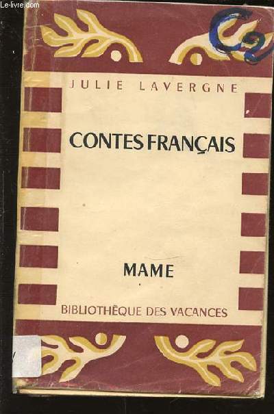 CONTES FRANCAIS - BIBLIOTHEQUE DES VACANCES.