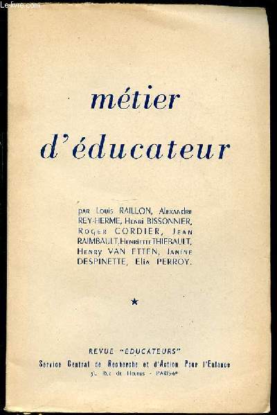 METIER D'EDUCATEUR - REVUE 