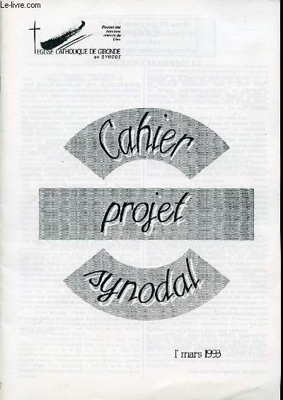 CAHIER PROJET SYNODAL : 1 ER MARS.