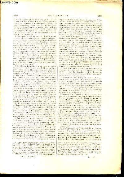 FASCICULE X : ARCHIMANDRITE, ATHENES - DICTIONNAIRE D'ARCHEOLOGIE CHRETIENNE ET DE LITURGIE.