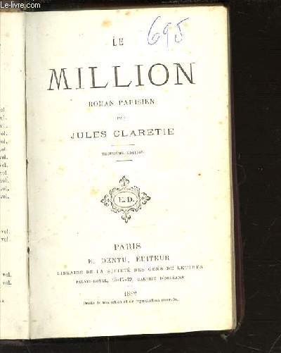 LE MILLION : ROMAN PARISIEN.
